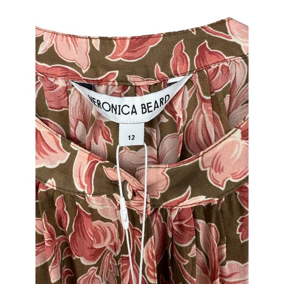 VERONICA BEARD Ashlynn Floral Print Silk Shirt - Picture 11 of 12